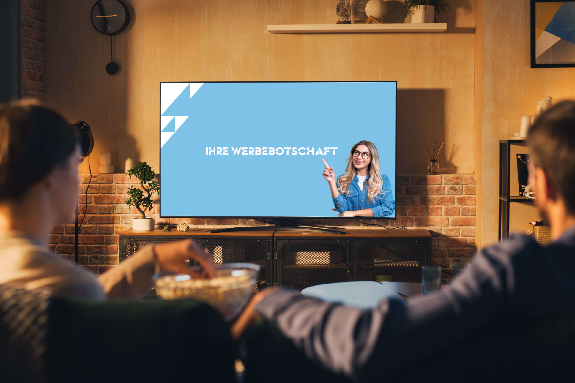 Werbeanzeige auf Fernseher