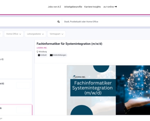 T-Online Job Werbeanzeige: Beispiel IT Stelle