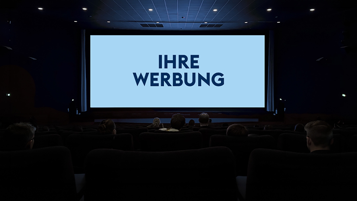 Leinwandwerbung in Kinos schalten Beispiel