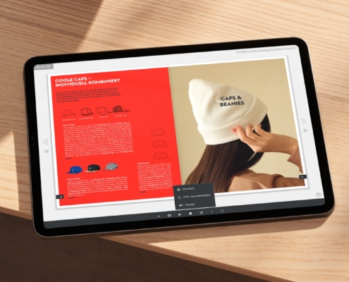 Online Blättermagazine Beispiel: Menü geöffnet