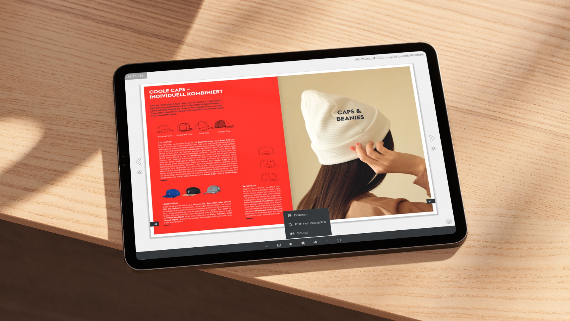Online Blättermagazine Beispiel: Menü geöffnet