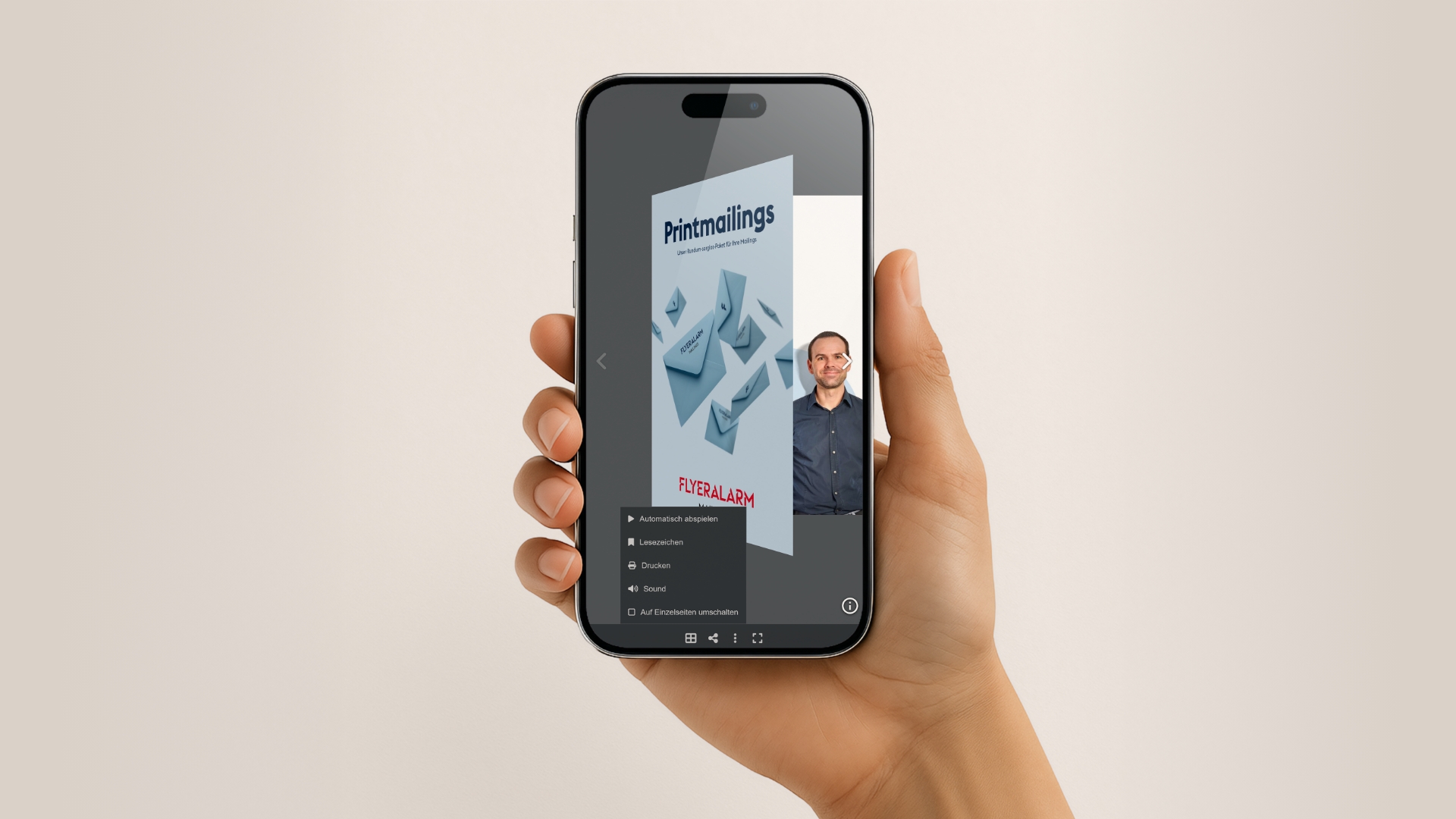 Online Blättermagazine Beispiel: Smartphone Darstellung