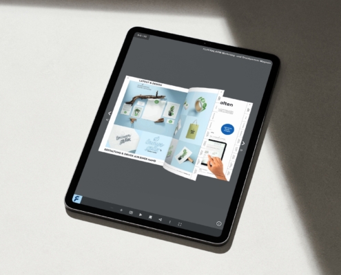 Online Blättermagazine Beispiel: Tablet Darstellung hochkant
