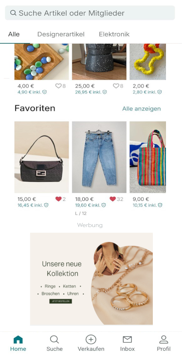 Vinted Werbung schalten