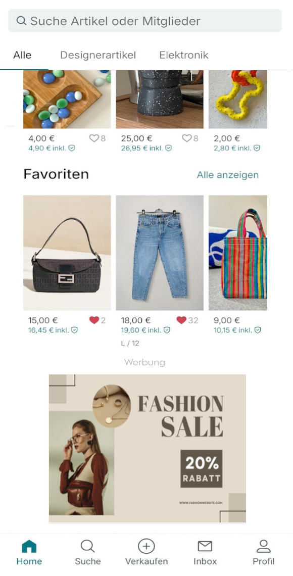 Vinted Werbung schalten