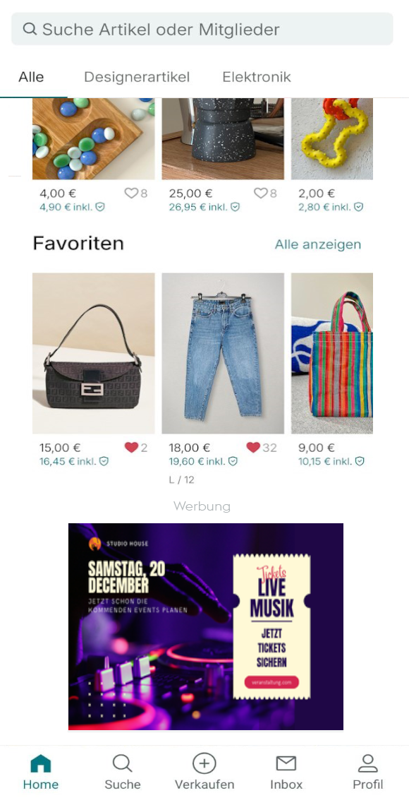 Vinted Werbung schalten