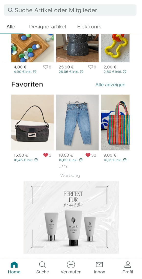 Vinted Werbung schalten