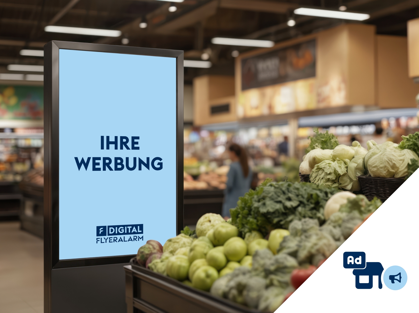 Digitale Außenwerbung (DOOH) im Einzelhandel schalten (EDEKA)