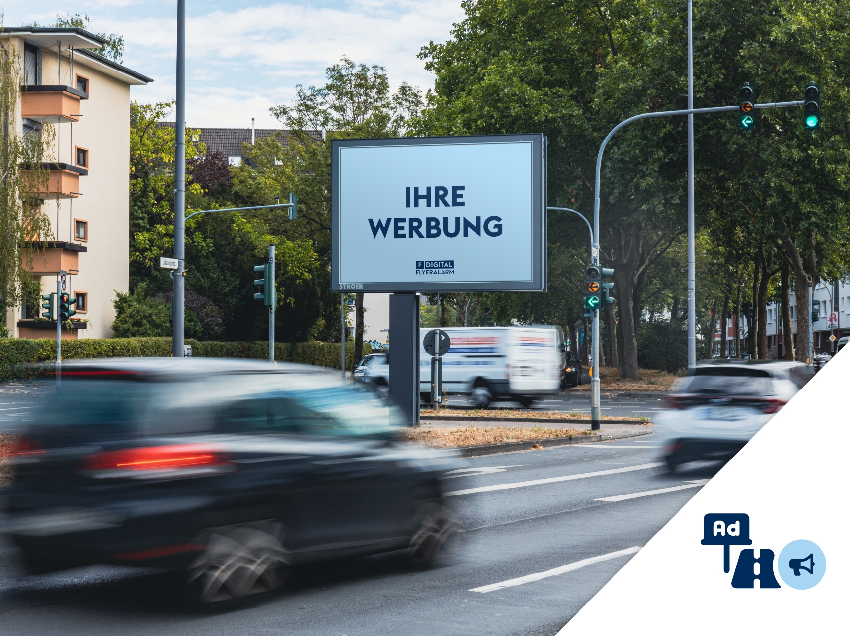 Digitale Außenwerbung (DOOH) im Straßenverkehr und in Fußgängerzonen schalten