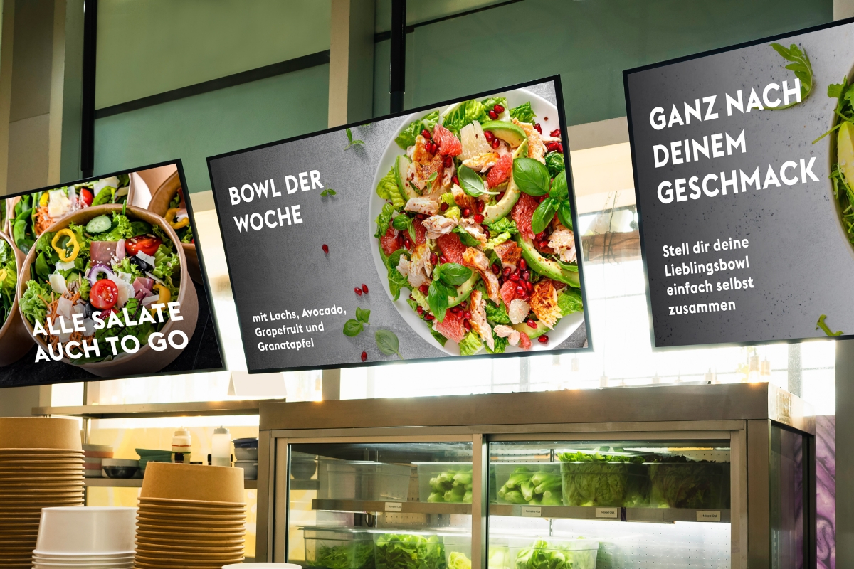 Digital Signage Hardware Beispiel Gastronomie