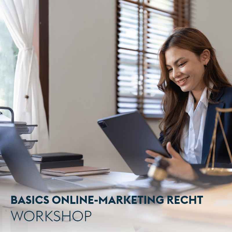 Basics online Marketing Recht Workshop Produktbild