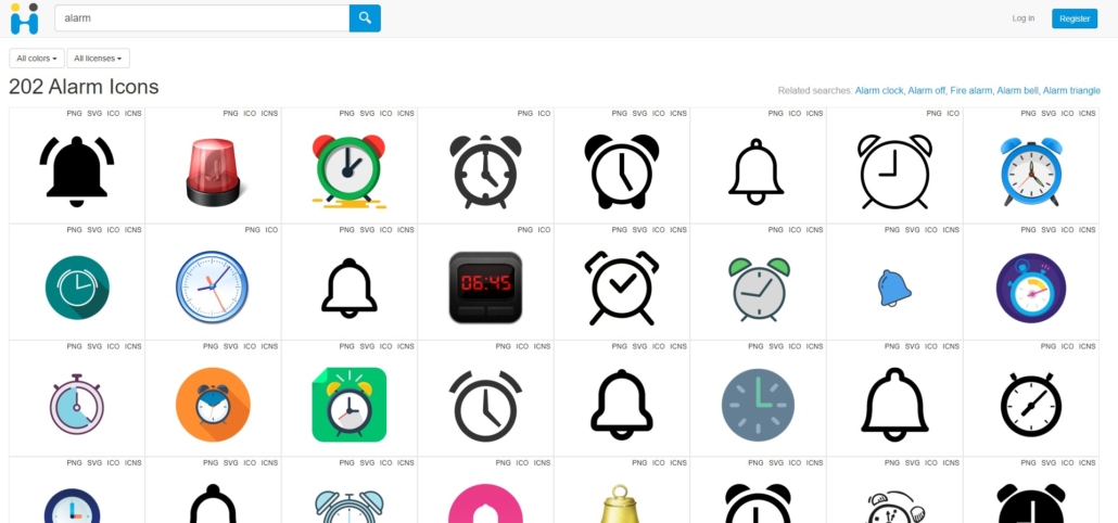 Kostenlose Icons ohne Anmeldung herunterladen