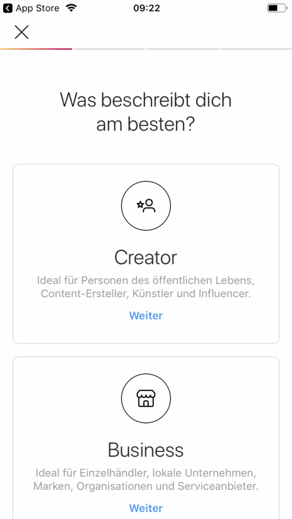 Instagram Business-Konto erstellen