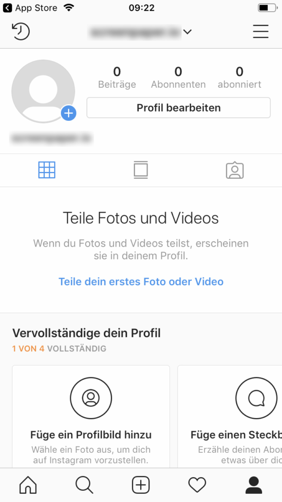 Instagram Profilansicht 2019