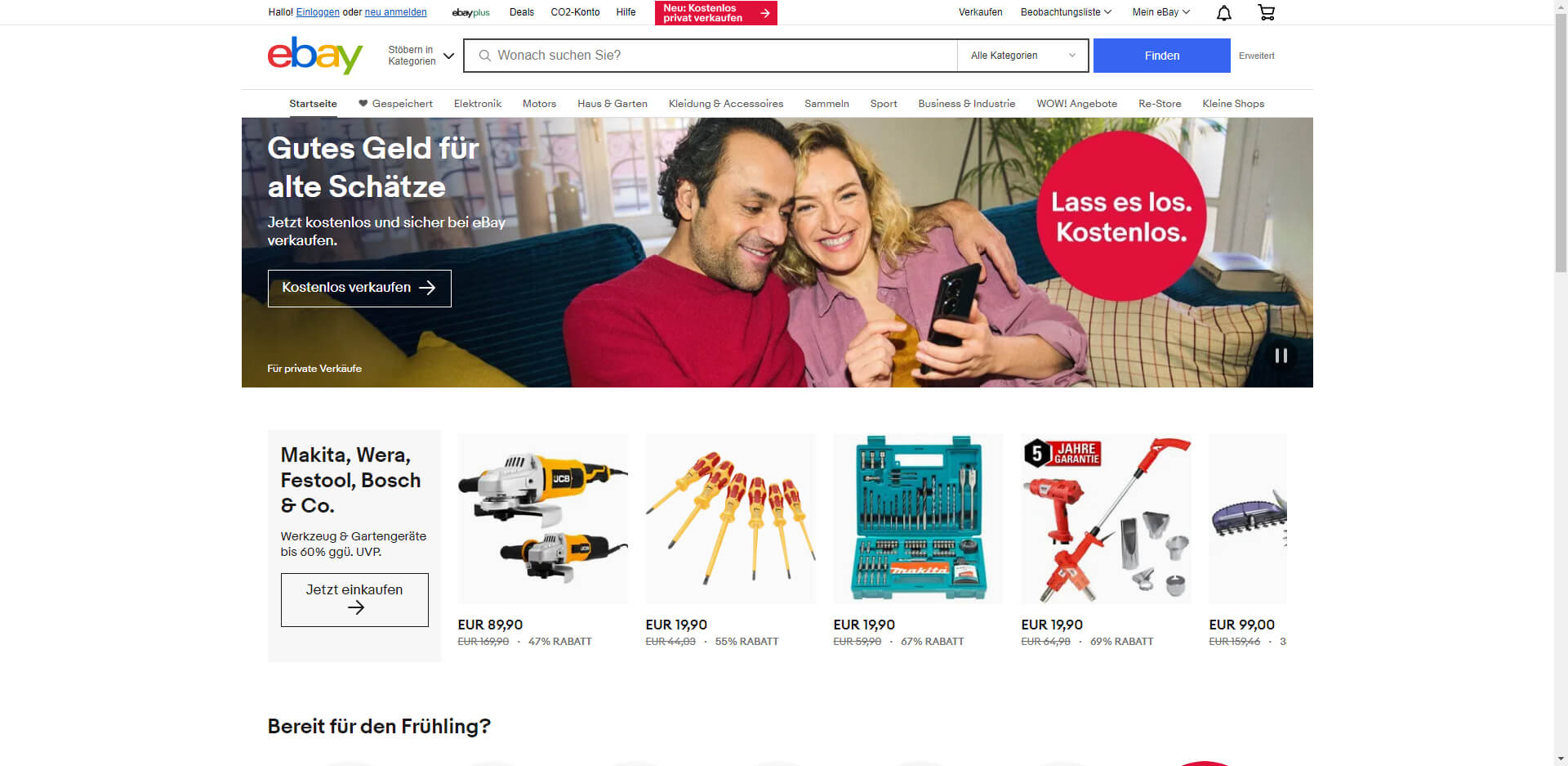 eBay Verkaufsplattform